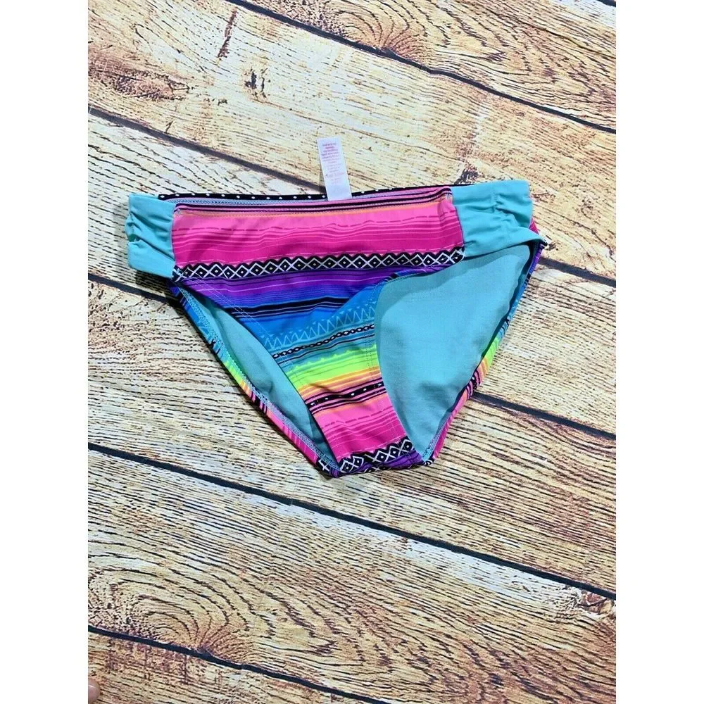Girls Justice Swimsuit Bottoms Size 12 Rainbow